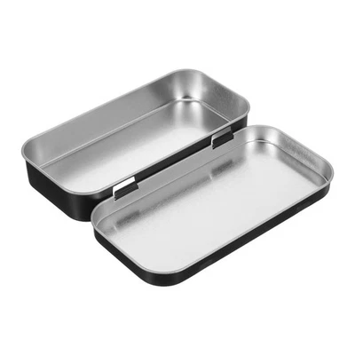  Decorative Storage Boxes with Lids Small Tins Empty Hinged Metal - Image 1 of 4