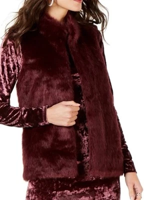 Chaleco de piel sintética para mujer MICHAEL Michael Kors (Merlot) borgoña talla M nuevo con etiquetas Foto 1 de 4