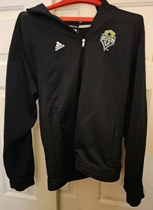 Adidas Seattle Sounders FC MLS Giacca Track Uomo Full Zip Climawarm Nera Taglia L - Foto 1 di 12
