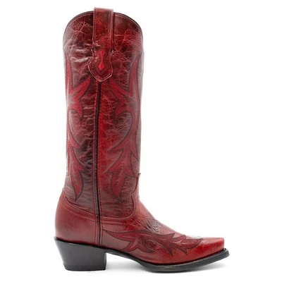 Botas informales rojas de vaquero Ferrini Scarlett bordadas punta corta para mujer 8426122 Foto 1 de 4