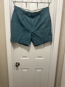 Knightsbridge Menswear Shorts Size 42 Dark Teal Made In USA Pleated Vintage - Picture 1 of 13