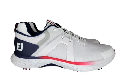 NEW FootJoy HyperFlex Waterproof Men's Golf Shoes White / Red / Navy Size 10.5 M - Image 1 of 4