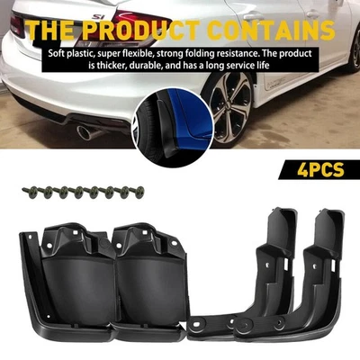 Juego de protectores contra salpicaduras guardabarros delantero + trasero Fit Honda Civic 2012-2015 9ª generación sedán EAK Foto 1 de 4