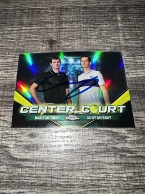 Tarjeta coleccionable firmada por Andy Murray 2024 Topps cromada cancha central leyenda del tenis Foto 1 de 2