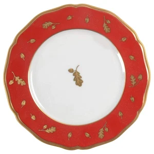Lynn Chase Winter Game Birds Red Bread & Butter Plate 96000 - Picture 1 of 1