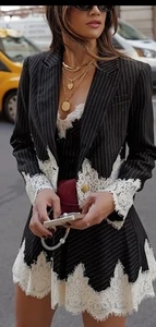 Black And Lace Dress With Jacket - Picture 1 of 2