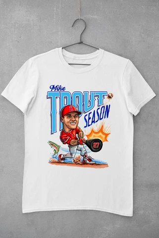 Mike Trout Baseball T-Shirt Cotton For Men All Size S To 3XL Cover
