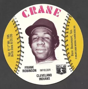 1976 CRANE MSA DISC Frank Robinson CLEVELAND INDIANS NM A - Picture 1 of 2