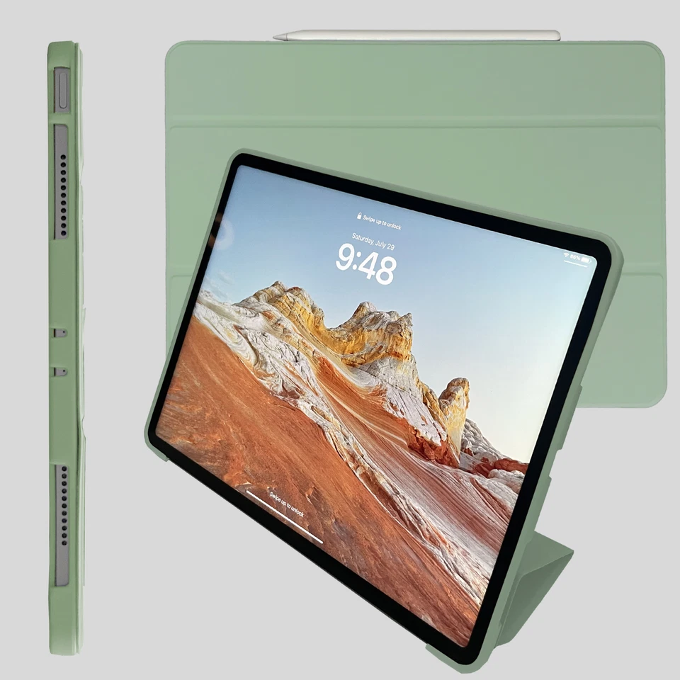 Apple iPad Pro/Mini/Air 2021 and older foldable slim case, multiple colors - Image 1 of 3