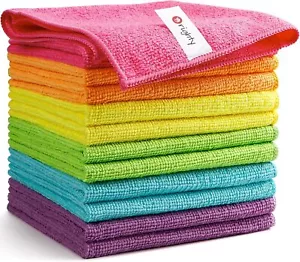 Orighty Cleaning Cloths Pack of 12, Highly Absorbent Microfiber Multicolor - Picture 1 of 7