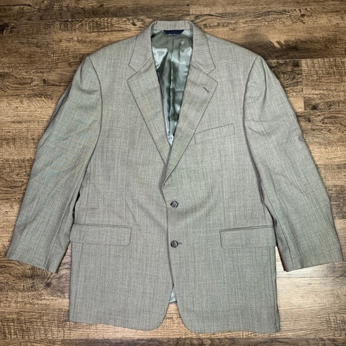 Cappotto sportivo blazer Burberry London uomo grigio 100% lana Union made in USA