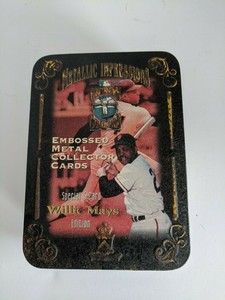 1995 Willie Mays Metallic Impressions Cooperstown Collection 5 Card Tin Set