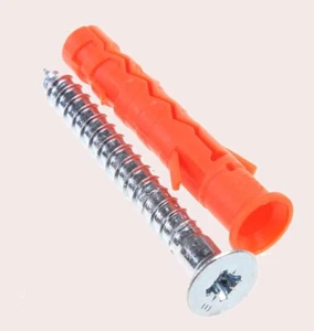 Qty 50 only Mungo Frame Anchor 10mm x 60mm Nylon Plug + Zinc Pozi Drive- MBR-S - Picture 1 of 2
