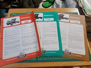 3 1968-1969 Brockway Trucks Brochure Lot 360 Series Single & Tandem Axles - Picture 1 of 6