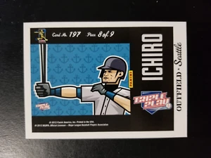 ICHIRO 2012 PANINI TRIPLE PLAY BASEBALL CARD #197 SEATTLE MARINERS - Picture 1 of 2