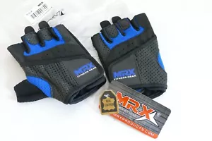 MRX Weight Lifting Gloves Blue Pro Series Gym Workout Cross Fit Bodybuilding Fit - Picture 1 of 7
