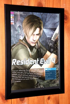 Resident Evil 4 PS2 GameCube capcom old promo Small Poster / Ad Page Framed. - Image 1 of 4
