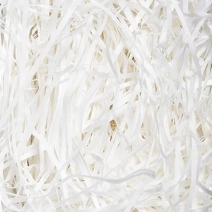 White Shredded Paper Luxury Packaging Hamper Gift Box Filler Soft Tissue Shreds - Picture 1 of 11
