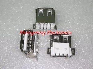 100PCS SMD Connettore presa USB femmina tipo A 4 pin - Foto 1 di 1
