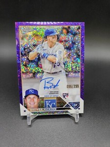 2023 Topps Chrome Brewer Hicklen Purple Speckle Auto #/299 RC Rookie Card