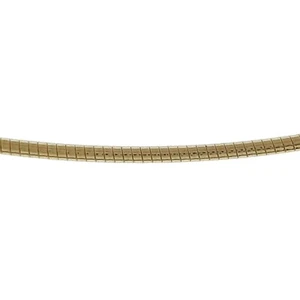 Collier maille Oméga ronde Plaqué Or 18 carats - Longueur 45cm - Femme - Imagen 1 de 4