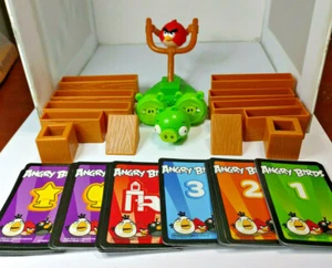 Angry Birds Game 18 Replacement Parts Piece Figures w/Launcher Full Deck Cards - Picture 1 of 4
