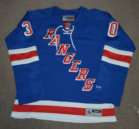 Henrik Lundqvist New York Rangers Reebok Hockey Jersey WOMENS Medium Cover