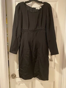 Chetta B New York Seidenkleid schwarz Perlen bestickt Urlaub Damen 8 neu mit Etikett - Bild 1 von 9