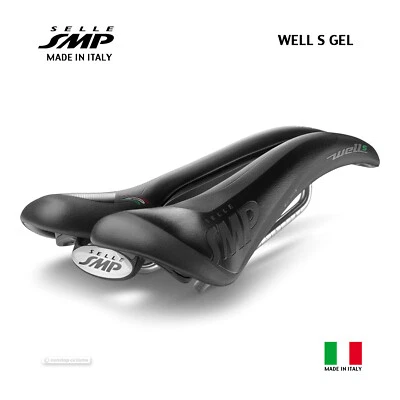 NEW Selle SMP WELL S GEL Road MTB Bicycle Saddle : BLACK ~ MADE IN iTALY! - Image 1 of 4