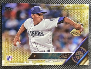 2016 Topps Update Series Edwin Diaz Gold Rookie /2016 #US214 Seattle Mariners - Picture 1 of 2
