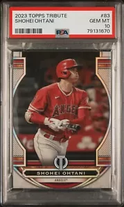 2023 Topps Tribute - Shohei Ohtani Base #83 - Los Angeles Angels - PSA 10 Gem - Picture 1 of 1