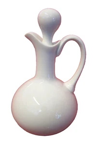 Giraud Limoges Karaffe Essig Öl H 17 cm Vol. 0,2l Kännchen weiß Porzellan 42703 - Bild 1 von 11