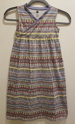 Maxi Vestido Tea Collection Niñas Talla 6 Tejedor de Sueños Sin Mangas Cuello Envolvente Boho Foto 1 de 4
