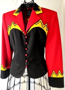 Hairston Roberson Women's fitted/Lined Jacket Western Style Vtg 100% Wool Sz 10 - Picture 1 of 24