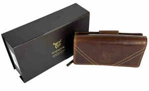 MATADOR Damen Echt Leder Geldbörse XXL Langbörse RFID Portemonnaie Braun NEU OVP - Bild 1 von 7