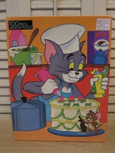 NEW Vintage TOM AND JERRY 100 Piece Jigsaw Puzzle Golden SEALED Cake Decorating - Picture 1 of 7