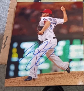 Foto firmada por Cory Burns Texas Rangers 8x10 certificado de autenticidad béisbol autografiado - Imagen 1 de 1