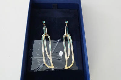 Висячие позолоченные серьги Swarovski Pulp 1110418 - Изображение 1 из 4