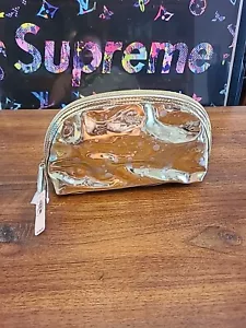 Borsa da viaggio Victoria's Secret Gold Sparkle accessorio cosmetico bellezza trucco - Foto 1 di 9