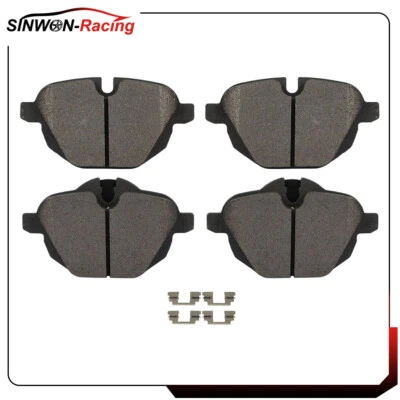 4 X Pastillas de freno traseras de cerámica para BMW 535D Xdrive 2014 2015-2016 con herrajes Foto 1 de 4