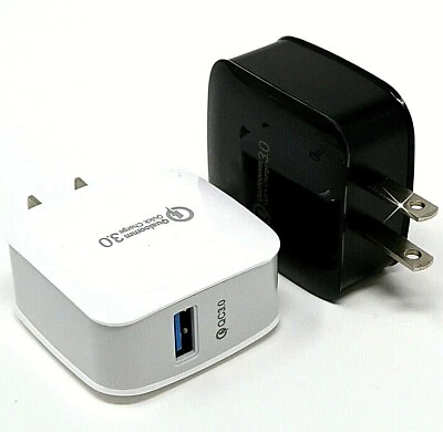 18W Fast Quick Charge QC 3.0 USB Wall Charger Adapter US Plug For iPhone/Samsung - Image 1 of 4