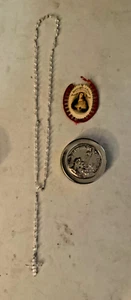 ROSENKRANZ VON FATIMA BOX & KRISTALL ROSENKRANZ UND GEBETSKARTE HJ69 - Bild 1 von 8