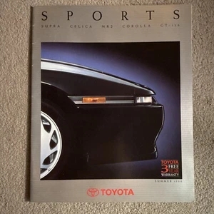 TOYOTA SPORTS Cars Sales Brochure Summer 1990 SUPRA Celica MR2 Corolla GTi 16 - Picture 1 of 7