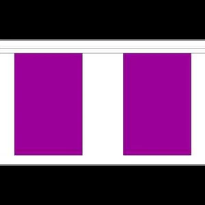 Bandera Púrpura Bunting - 3m 6m 9m Metros Longitud 10 20 30 Banderas - Poliéster - Imagen 1 de 3