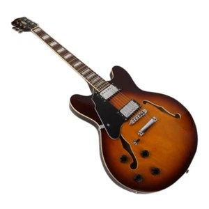 Left Hand 6 String Electric jazzGuitar Sunburst Rosewood Fingerboard Maple Neck - Picture 1 of 6