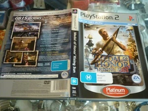 MEDAL OF HONOR RISING SUN (SONY PS2 GAME, M) (P160177-5 A) - Picture 1 of 3