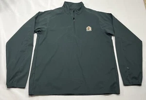 Zero Restriction Jacket Mens M Green 1/4 Zip Tour Series Pullover - Chest Logo - Picture 1 of 8
