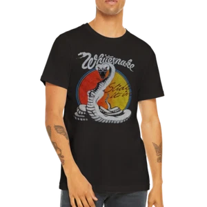 Whitesnake Slide It In European Tour 1984 T-shirt girocollo unisex premium - Foto 1 di 12
