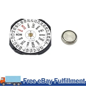 Dual Calendar@3 VX43E Quartz Watch Movement For Seiko 7N43A V343 V348 V743 Y143 - Picture 1 of 8