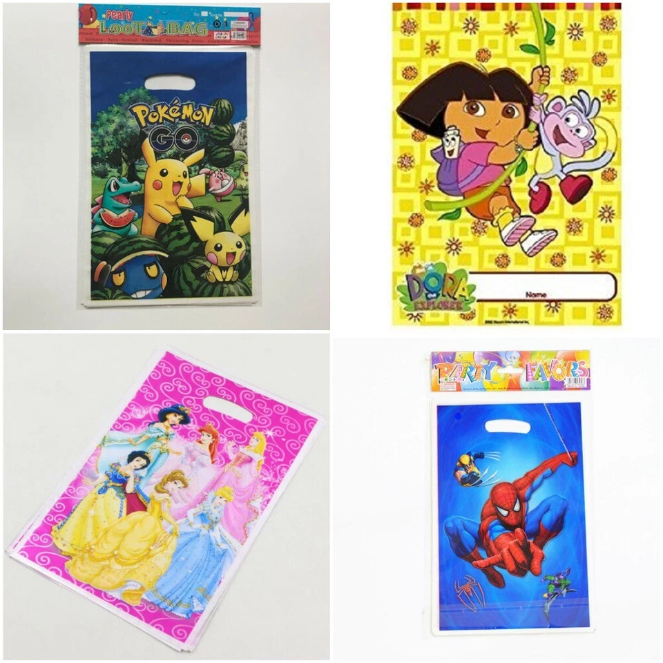 Multi Style Kids Birthday Party Bags New Free Ship New Goodies Loot Treat  - Image 1 of 1